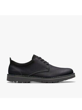 Clarks Men's Eastridge Low Black Leather Sz. 9.5M